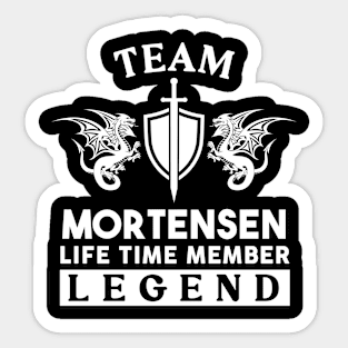 Mortensen Name T Shirt - Mortensen Life Time Member Legend Gift Item Tee Sticker